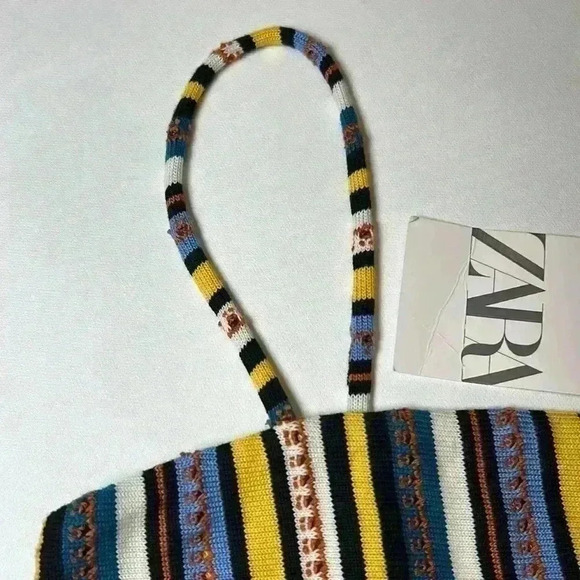 Zara Crop Top Size Small New With Tags Boho Cottage  Festival Spring Summer Vibe - Picture 4 of 10